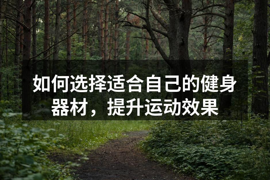 如何选择适合自己的健身器材，提升运动效果